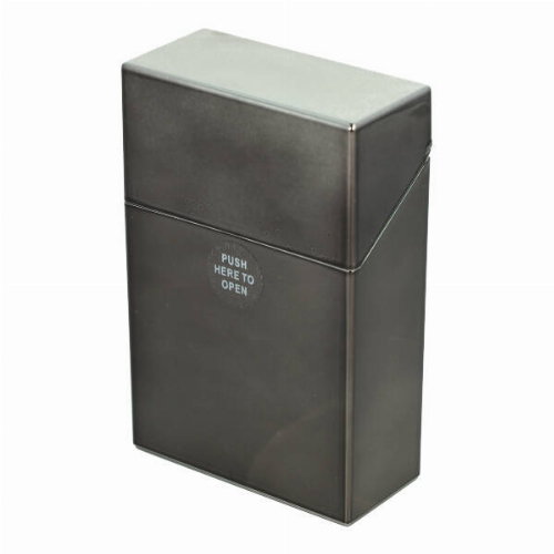 Champ Zigarettenbox für ca. 20 Stück metallicfarben schwarz-grau