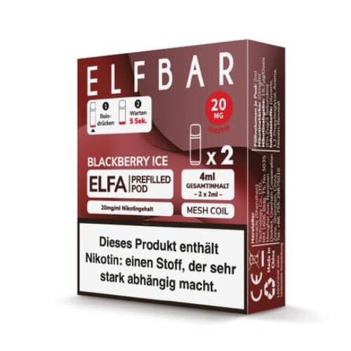 Elf Bar ELFA Blackberry Ice Prefilled Pod 2x2ml 20mg