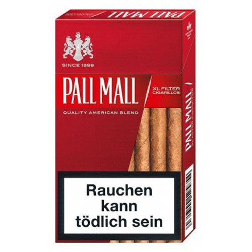 Einzelpackung Pall Mall Filterzigarillos XL Rot mit Naturdeckblatt