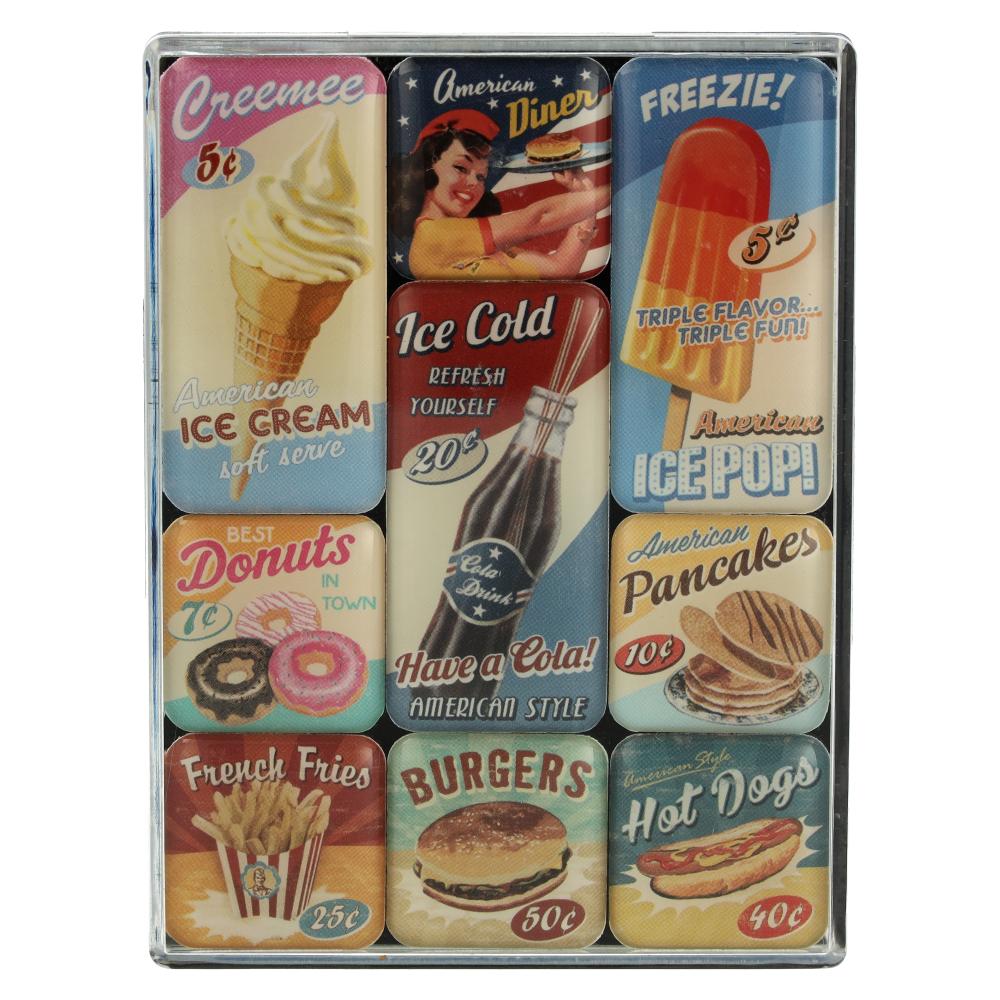 Magnet-Set American Diner 9-teilig