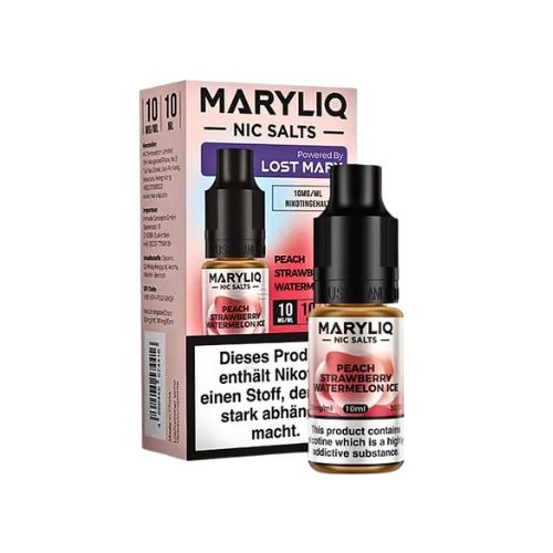 Maryliq Nic Salts Peach Strawberry Watermelon Ice 10mg