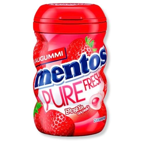 Mentos Pure Fresh Erdbeere Kaugummi Zuckerfrei 70g