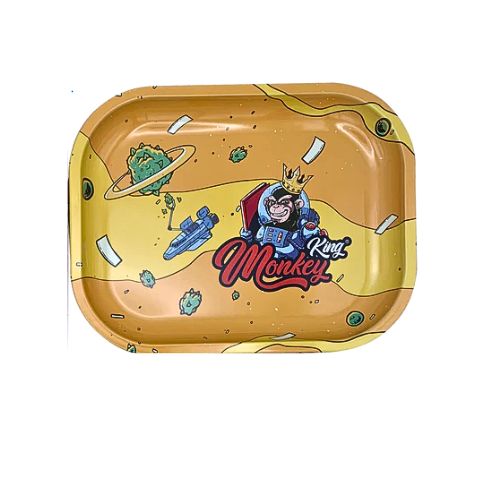 Monkey King Rolling Tray Metall Gelb Nr.2