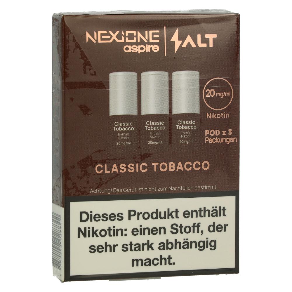 Nexione Aspire/Salt Classic Tobacco Pods 20mg 3 x 1,2ml