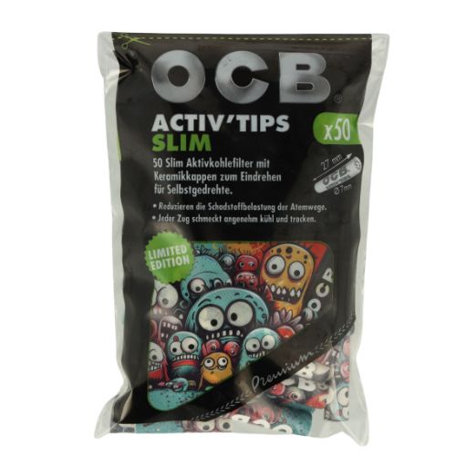 OCB Activ Tips Slim  Limited Edition 7mm Filter 50 Stk.