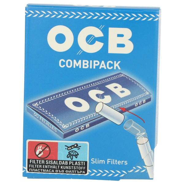 OCB Zigarettenpapier Blau Combipack 50 Blatt + 10 Filter