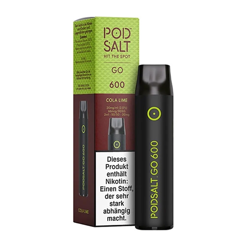 Pod Salt Go 600 Einweg E-Shisha Cola-Lime-Aroma 20mg