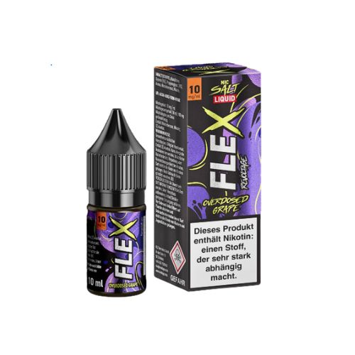 Revoltage Flex Nic Salt Liquid Overdosed Grape 10mg