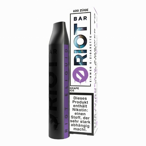 Riot Bar Vape Grape Ice Einweg E-Zigarette 20mg