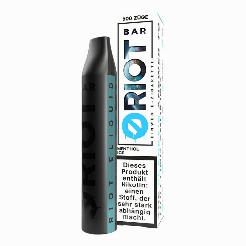 Riot Bar Vape Menthol Ice Einweg E-Zigarette 20mg