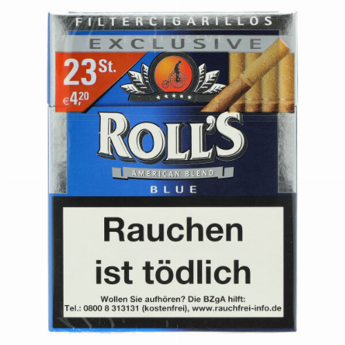 Rolls Filter Cigarillos Blue Full Flavour Big Pack mit Naturdeckblatt
