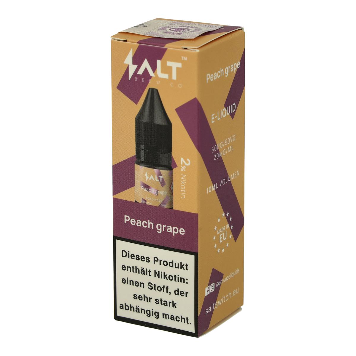 Salt Brew Co Peach Grape E-Liquid 20mg/ml 10ml