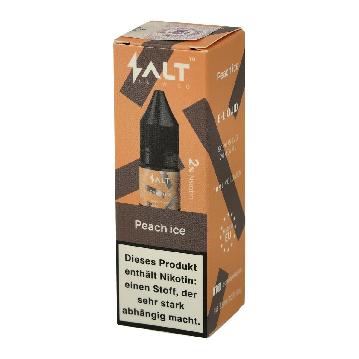 Salt Brew Co Peach Ice E-Liquid 20mg/ml 10ml