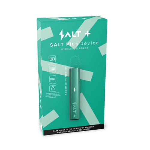 Salt Plus Device-Kit Aquamarine Metallic Akkuträger