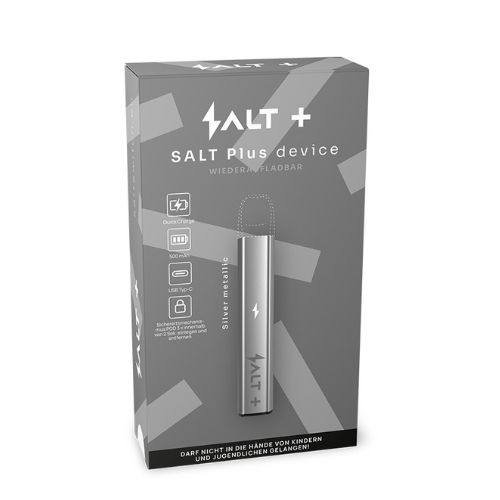 Salt Plus Device-Kit Silver Metallic Akkuträger