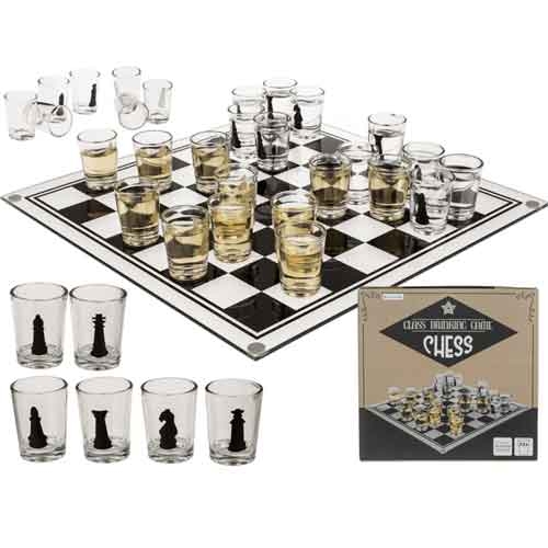 Glas Schach Spiel Satz Umfassen Matt/Poliert Glas Schach Bord und 32 Schach