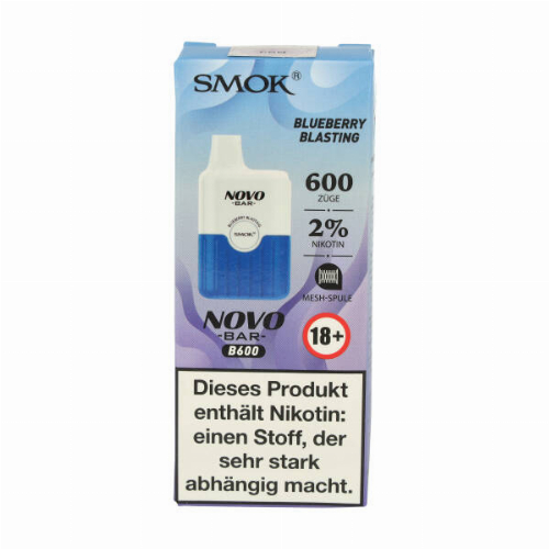 Smok Novo Bar B600 Blueberry Blasting Einweg E-Zigarette 20mg