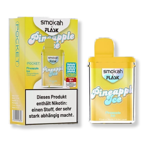 Smokah x Flask Pocket Einweg E-Zigarette Pineapple Ice 20mg