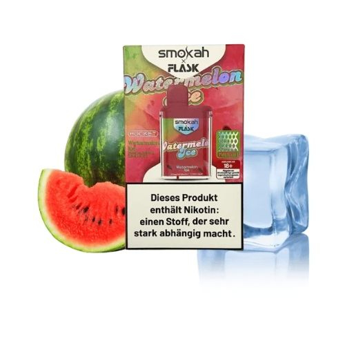 Smokah x Flask Pocket Einweg E-Zigarette Watermelon Ice 20mg