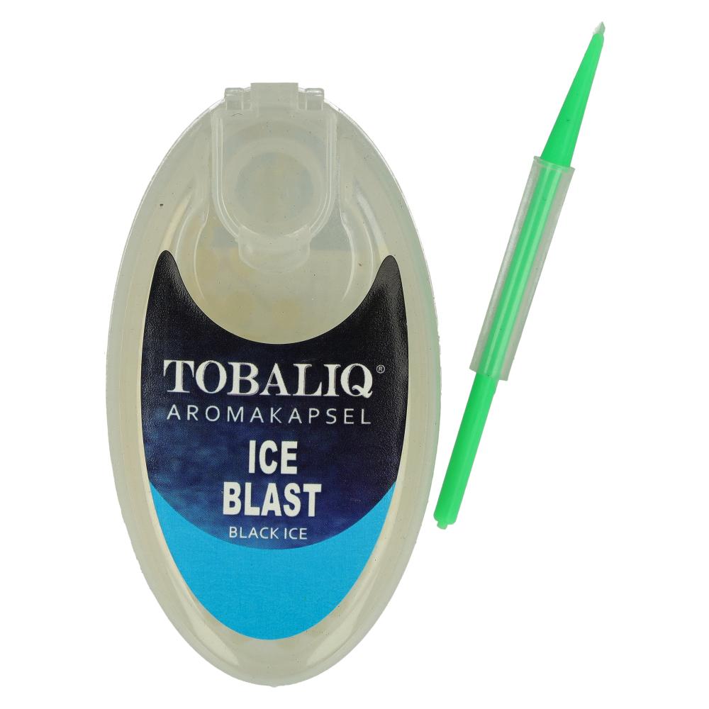 Tobaliq Aroma Kapseln Ice Blast (Black Ice) 1x100 Stück mit Stick