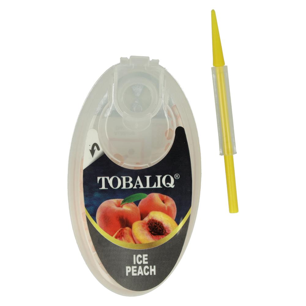 Tobaliq Aroma Kapseln Ice Peach 1x100 Stück mit Stick