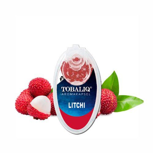 Tobaliq Aroma Kapseln Litchi 1x100 Stück mit Stick