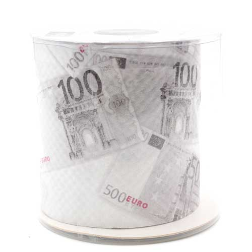 Toilettenpapier Euro Banknoten