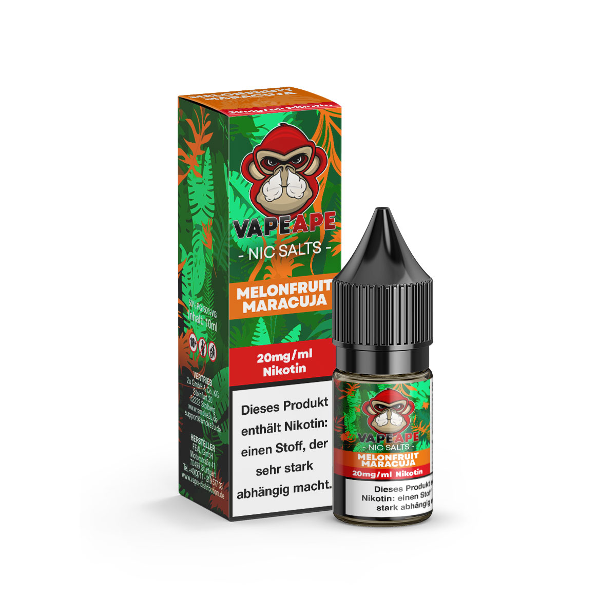 Vape Ape Nikotinsalzliquid Melonfruit Maracuja 20mg