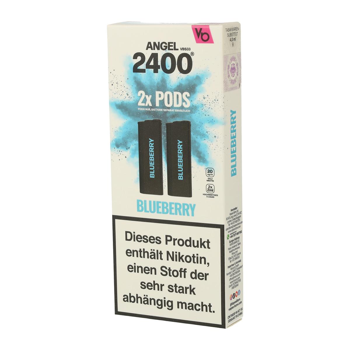 Vapes Bars Angel 2400 Blueberry Pods 2x2ml 20mg