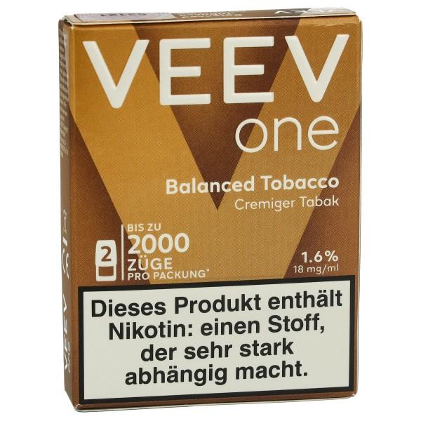 VEEV  One Pods Balanced Tobacco 2x2ml 18mg