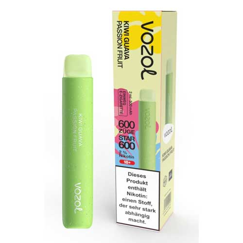 Vozol Star 600 Einweg E-Zigarette Kiwi Guava Passion Fruit 20mg