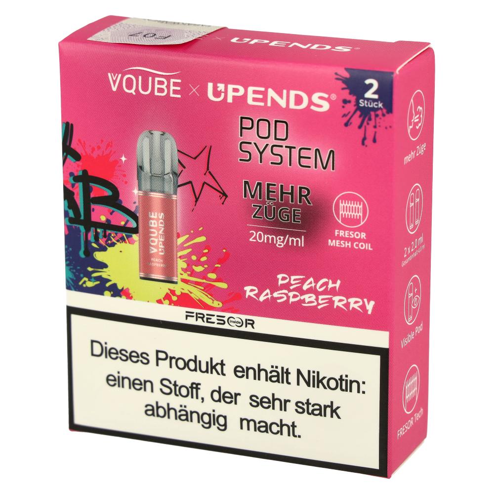 Vqube Upends Peach Raspberry Pods 2 x 2ml 20mg