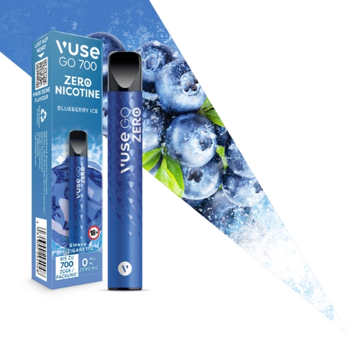 Vuse Go 700 Einweg E-Zigarette Blueberry Ice 0mg