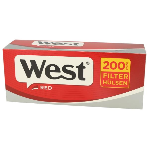 West Red Zigarettenhülsen 200 Stück