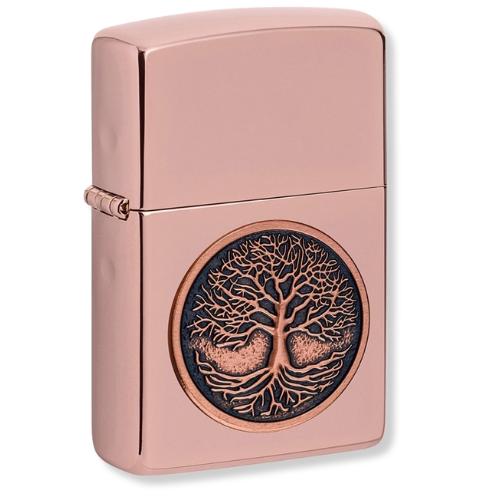 Zippo Feuerzeug Rose Gold Emblem Tree of Life 60005877