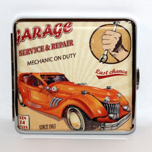 Atomic Zigarettenetui Classic Cars Garage Mechanic on Duty