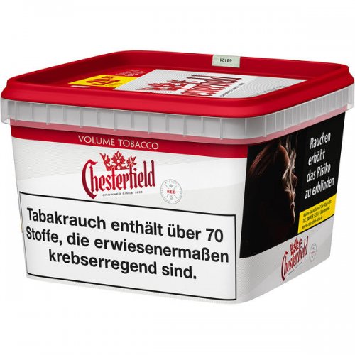 Chesterfield Tabak Rot 144g Mega Box Volumentabak