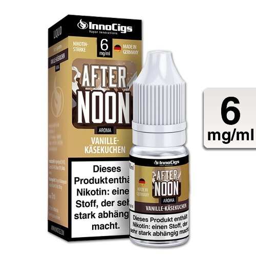 E-Liquid InnoCigs Afternoon Vanille-Käsekuchen 6mg Nikotin
