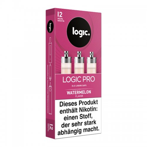 LOGIC PRO Caps Watermelon Liquid-Caps für E-Zigarette Logic Pro 12mg
