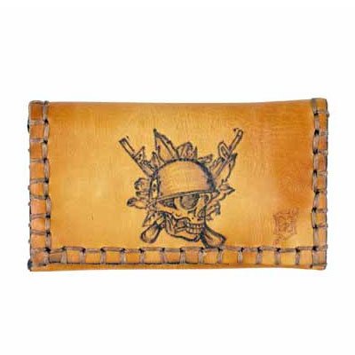 Original MR Drehertasche Leder braun Skull