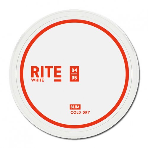 RITE Cold Dry White Slim Chewing Bags Kautabak