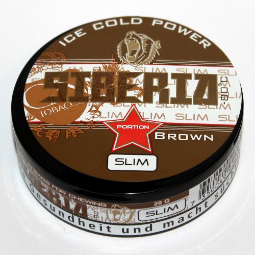 Siberia Snus 80° Brown Slim Ice Cold Power Chewing Bags (Artikel wird nicht mehr hergestellt)