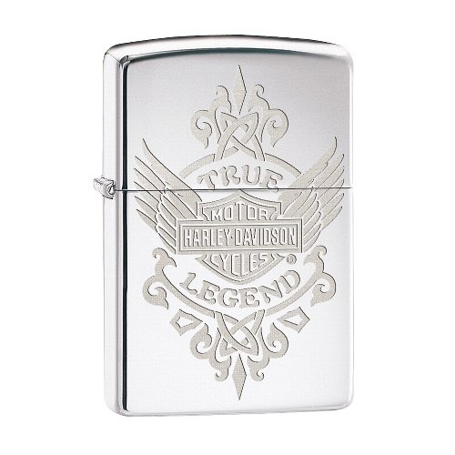 Zippo Feuerzeug chrom poliert Harley Davidson True Legend