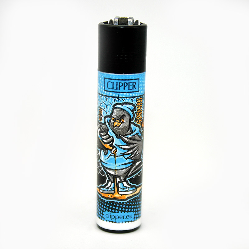 Clipper Feuerzeug Dope Birds blau