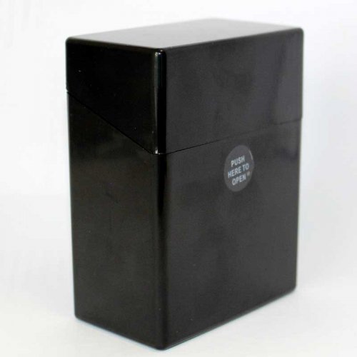 Kunststoff Zigarettenetui Zigarettenbox Push to Open Atomic ca.30