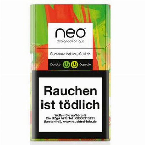 Einzelpackung neo Summer Yelllow Click Tobacco Sticks für Glo (1x20)
