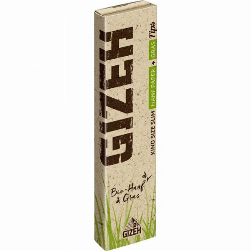 Gizeh Hanf+Gras King Size Slim+Tips 1x34 Blättchen+Tips