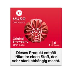 Vuse ePen Caps Original Strawberry 6mg Nic Salts