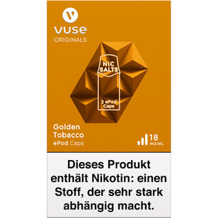 Vuse ePod Caps Golden Tobacco Nic Salts 18mg