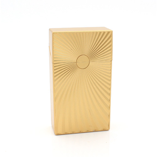 Zigarettenbox 100mm Wellen Design Gold